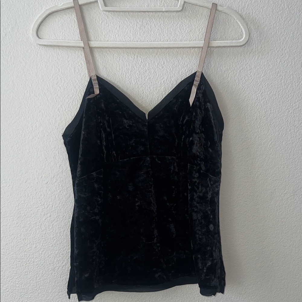 Soma Black Velvet Camisole Top